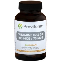 Vitamine K2 - 100mcg & D3 - 75mcg 120vc