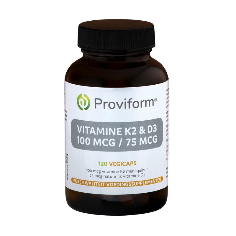 Vitamine K2 - 100mcg & D3 - 75mcg 120vc