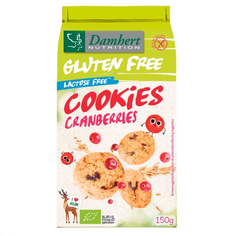 Gluten Free Haverkoekjes Cranberry BIO