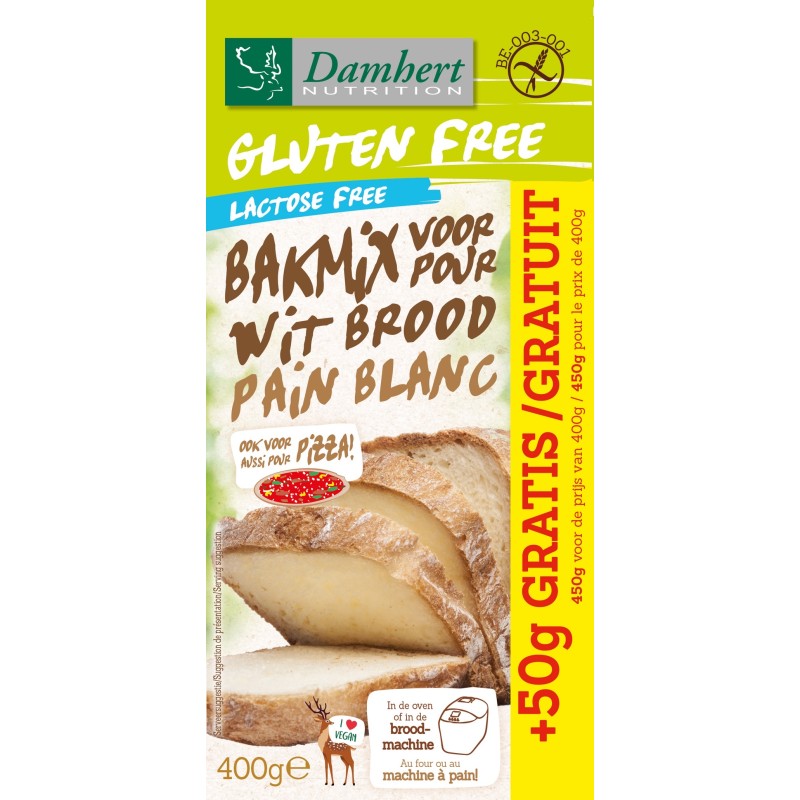 Gluten Free Bakmix wit brood Lactos Free