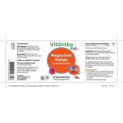 Magnesium Malaat Kind frambozen kauwtabl